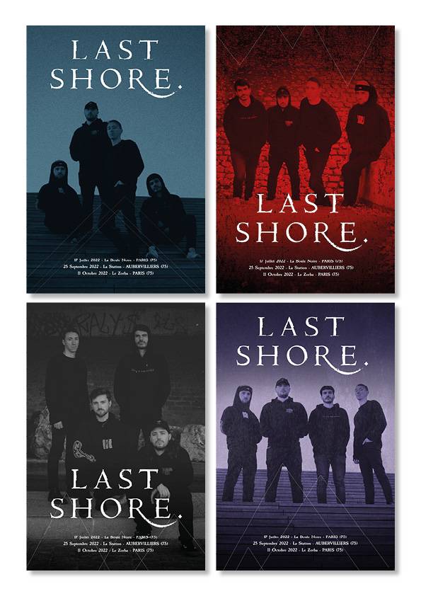Déclinaisons d'affiches selon chaque morceau de l'EP
